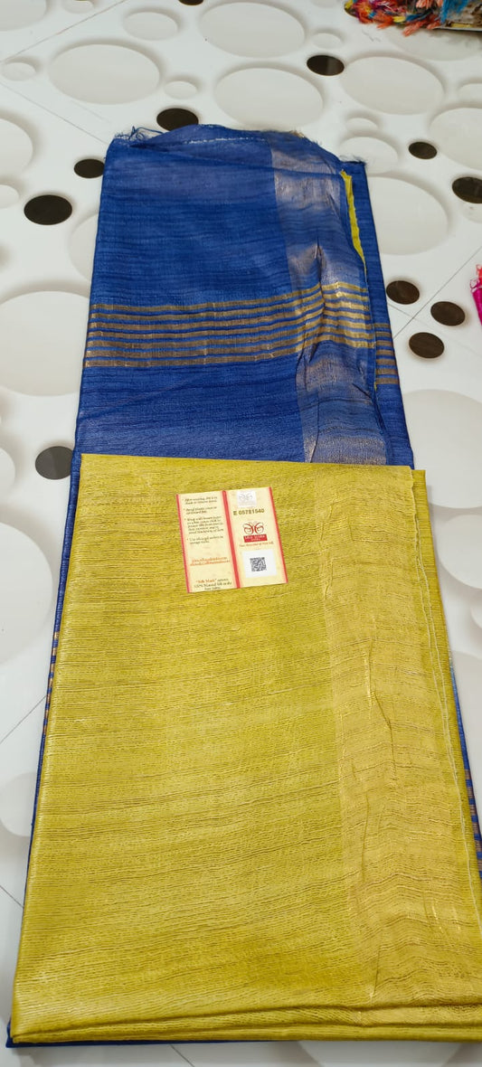 HANDWOVEN TUSSAR GHICHA SILK SAREE