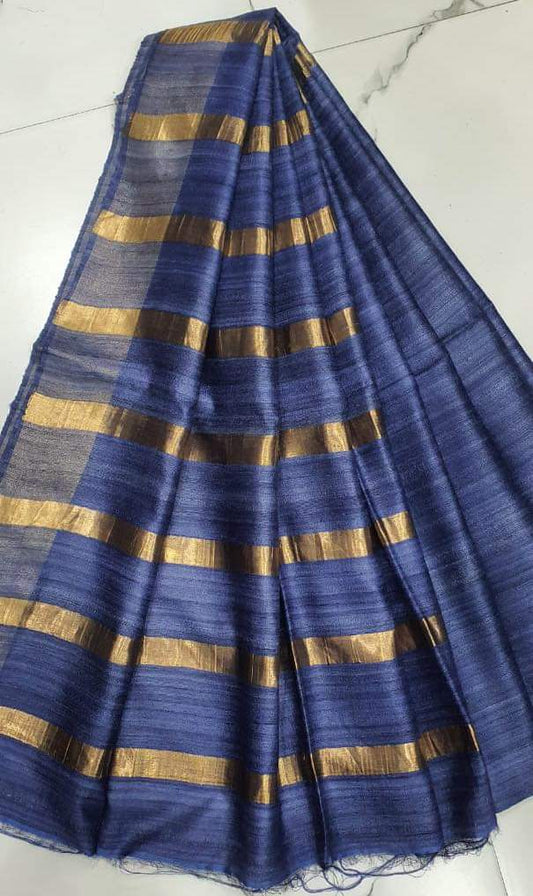 HANDWOVEN TUSSAR GHICHA SILK SAREE