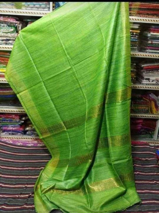 HANDWOVEN TUSSAR GHICHA SILK SAREE
