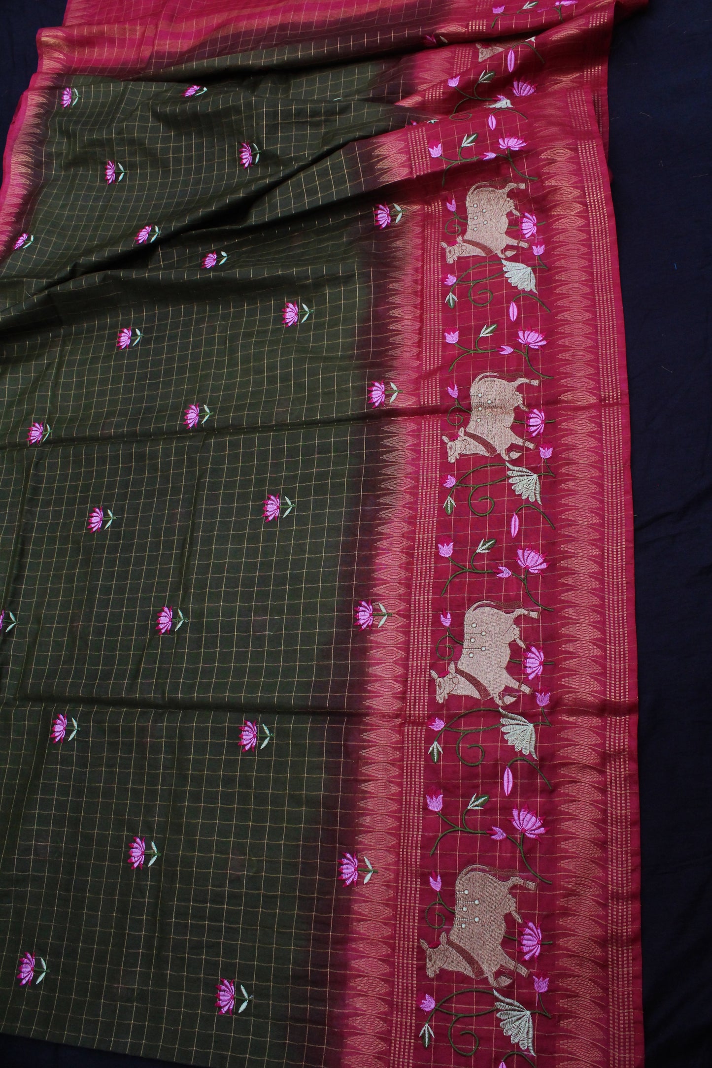 party wear embroidery work saree, Indian saree, silk saree, soft silk saree,