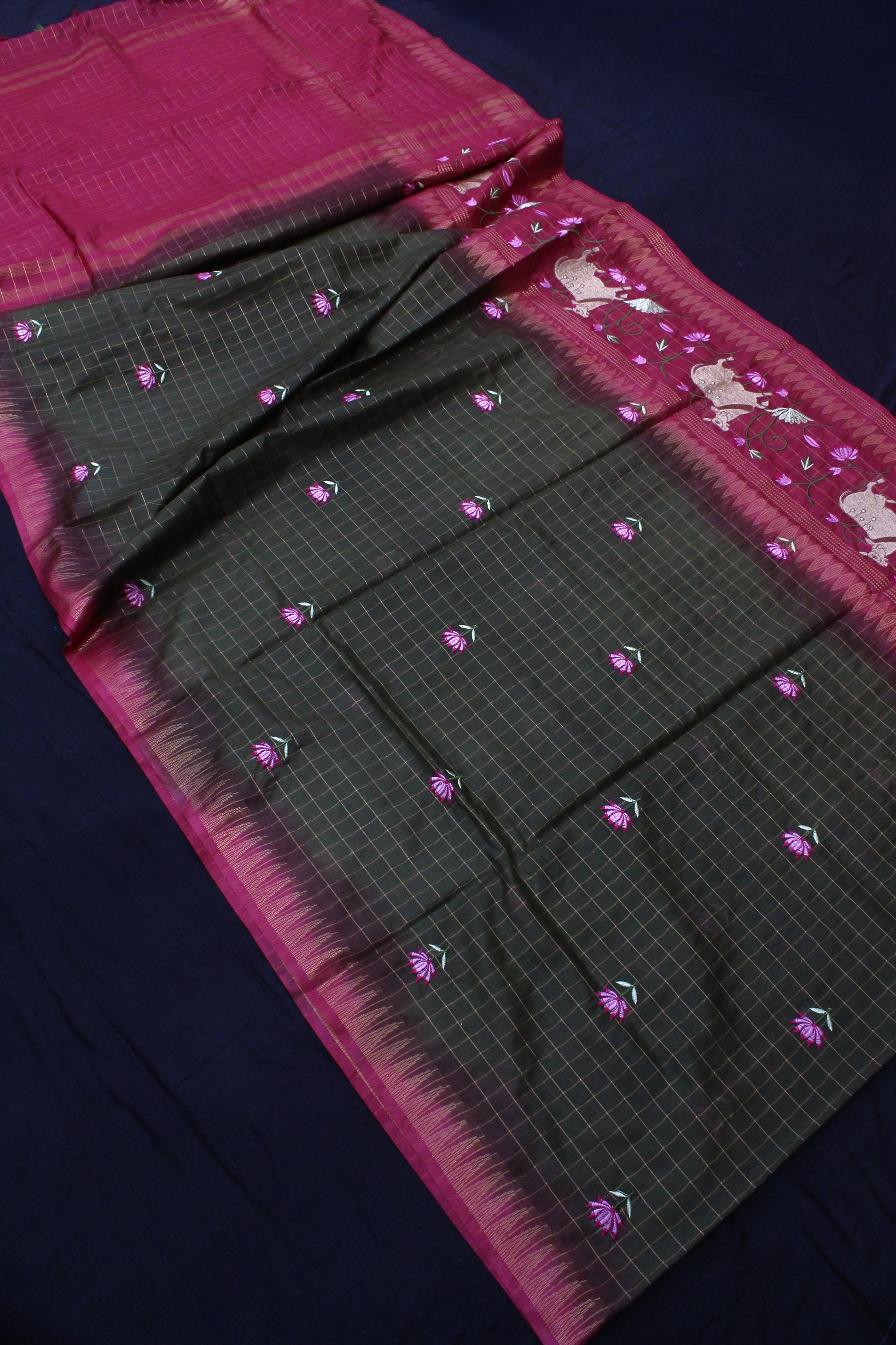  party wear embroidery work saree, Indian saree, silk saree, soft silk saree,