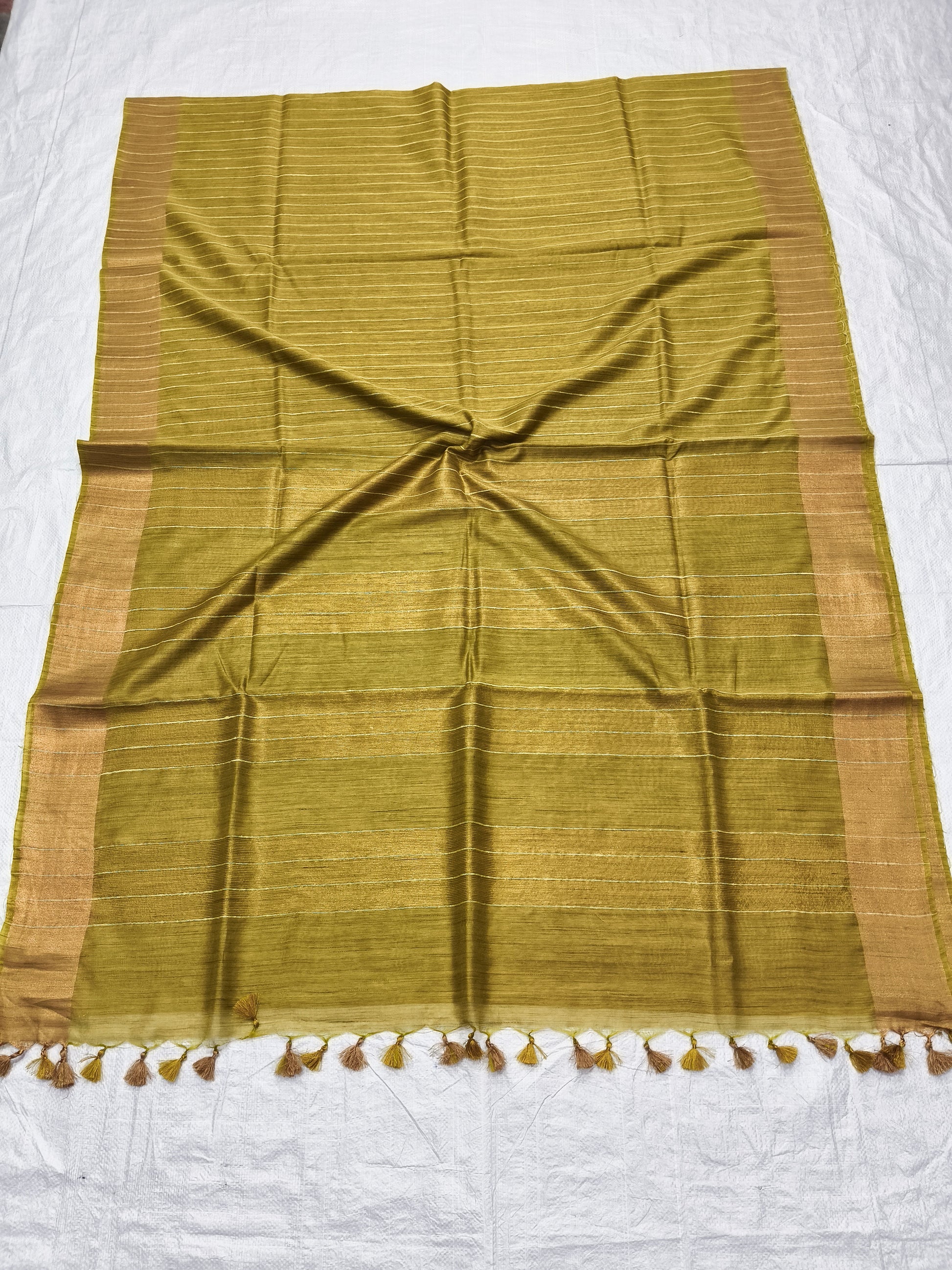 Lemon Yellow Organza Viscose Saree with weaving design - Roomz Fashion