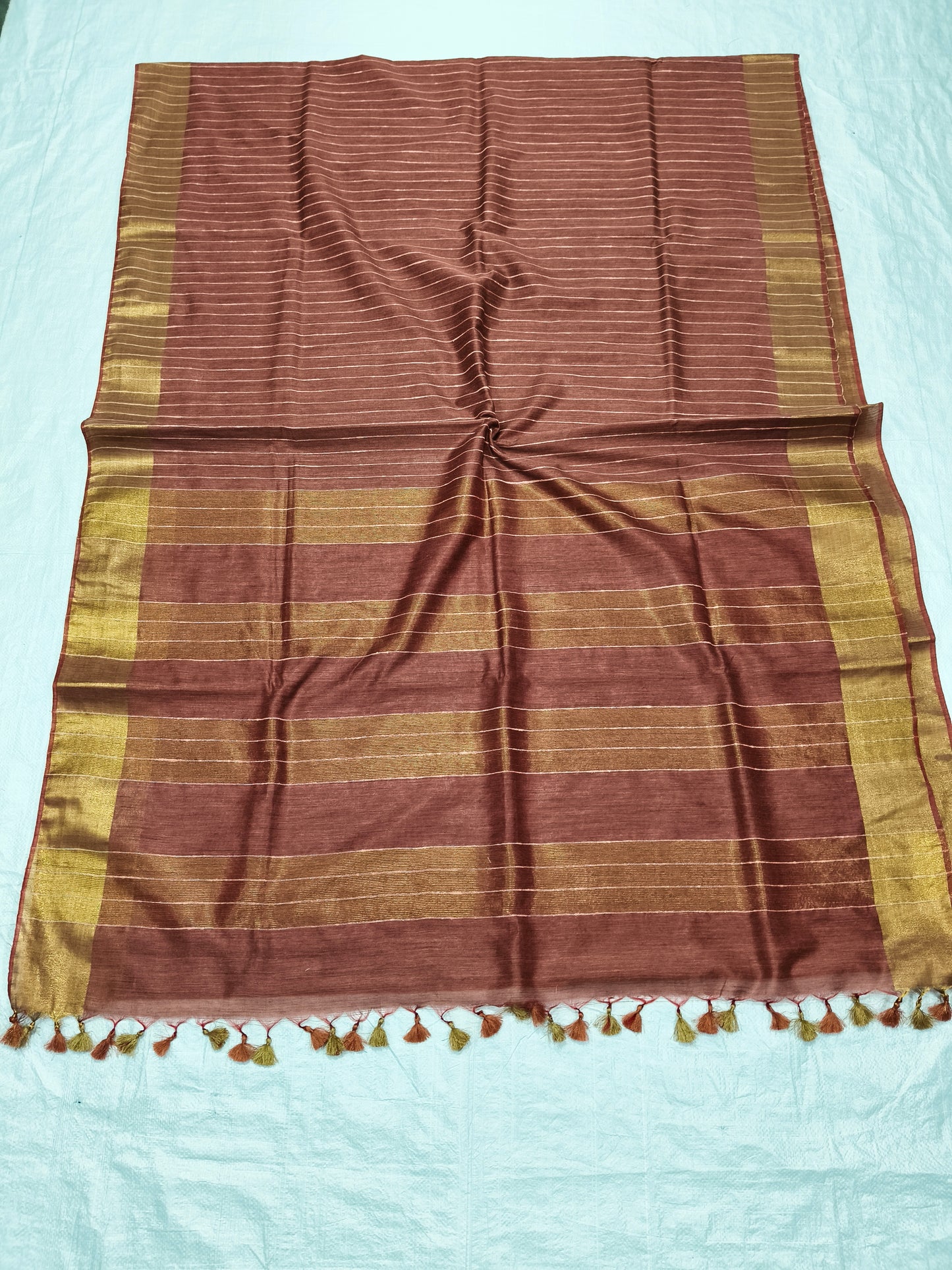 Maroon Organza Viscose Saree with weaving design - Roomz Fashion
